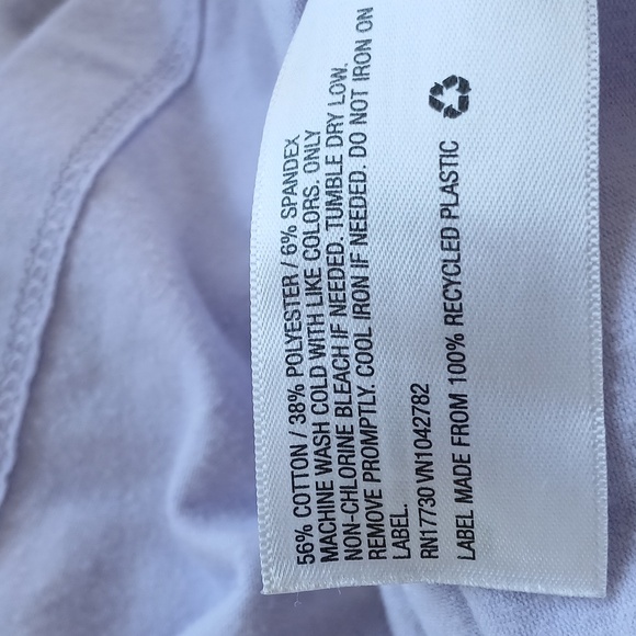 A New Day Lavender Purple V-Neck Drop Hem Cotton Blend Dress Size XL Summer - Picture 4 of 4